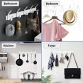 thumbnail image 4 of 2-Pack Coat Rack Wall Mounted 锛孒eavy Duty Aluminum锛? Double Hook Metal Coat Hook锛孧odern White Coat Hook Rails Wall Hook Rack for Entryway锛孠itchen锛孊athroom锛孋loset (White), 4 of 7