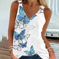 thumbnail image 1 of LSLJS Débardeurs pour Femmes Été Aguichant Gilet Chandail Blouse Col en V Court Sans Manches Uni et Imprimé Débardeurs, 1 of 7