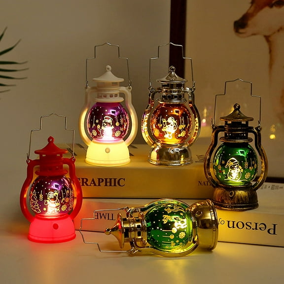 Mini Lanterns LED Small Christmas Lanterns Indoor Lanterns Outdoor Hanging Lantern Decorative Candle Lanterns Farmhouse Decor for Party Christmas Decorative