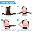 thumbnail image 3 of Aofit Posture Corrector Upper and Lower Back Support Belt Unisex Breathable, Black, 3 of 5