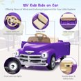 thumbnail image 2 of EastVita 12V Ride on Car for Kids Ages 3-5, Battery Powered Ride-on Toys W/Parent Remote, Music Player, 4 Wheel Cushion, Kids Electric Cars with 2 Speed, Dual Doors, Front & Rear Headlights Purple, 2 of 8