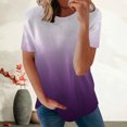 thumbnail image 2 of TAGOLD Womens Summer Plus Size Tops,Tops for Womens,Fashion Women Summer Loose Print Round-Neck T-Shirt Short Sleeve Casual Blouse, 2 of 5