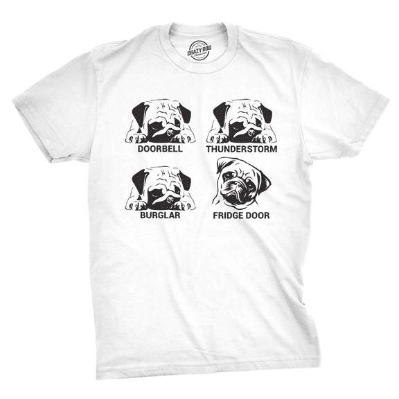 Mens Pug Faces T shirt Funny Dog Lover Gift Perfect New Pug Present Graphic Tees
