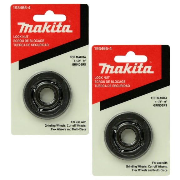 Makita 193465-4 Lock Nut Tool Replacement Parts for GA4530, GA4531, GA5020 (2-Pack)
