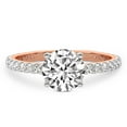 thumbnail image 4 of 5 Carat IGI Certified Round Shape Lab Grown Diamond Engagement Ring | 14K Rose Gold |Emily Eternity Diamond Ring | FG-VS1-VS2 Quality Friendly Diamonds, 4 of 7