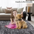 thumbnail image 4 of Large Area Rug 5x7 Ft - Washable - Solid Color Design - Low Pile Carpet - Soft Floor Rug for Living Room Bedroom Dining Room Home Office - Modern Style - Grey, 4 of 7