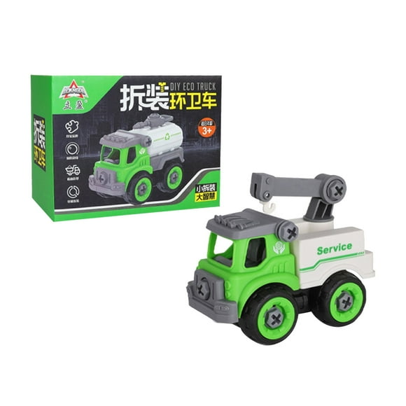 Childrens Screw Assembly Vehicle Kit With Garbage Truck Building Kit
