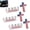 3pcs, variant on Jinerra Blessed Jesus Edition Cross Emblem Metal Badge,3D Zinc Alloy Letter Jesus Edition and American Flag Cross Metal Car Emblem Decal, Christian Patriotic Emblem for Auto, Trucks, SUV, Bumper