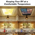 thumbnail image 3 of XYZCANDO Horse Skylight Cover American Flag RV Window Shade Camper Window Cover Foldable Blackout Window Cover UV Rays Protection Camper Trailer Fan Vent Cover RV Blackout Ventilation Cover Black, 3 of 7