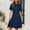 Blue, variant on Sentmoon Sundresses for Women Formal Short Sleeve Crew Neck Summer Dresses for Women 2026 Solid Color Pleated Lace Breathable Regular Fit Casual Dresses for Women Beach Accessories Must Haves
