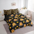 thumbnail image 3 of Manfei Cute Capybara 7-Piece Twin Bedding Sets,Cartoon Ocean Animal Bedding Comforter Set,Brown Black Sheet Sets For Girls Boys,Microfiber Bedroom Decor Reversible, 3 of 8