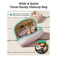 thumbnail image 6 of BAGSMART Travel Makeup Bag, Wide Opening Cosmetic Bag Compact & Spacious, Water-Resistant Travel Organizer Pouches for Women, Lavender, 6 of 7