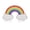 Silver, variant on Rainbow with Clouds Hard Enamel Pin | Clayton Jewelry Labs