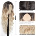 thumbnail image 3 of Hair Wigs For Women Wavy Wig For Women 26 Inch Middle Part Curly Wavy Wig Natural Looking Synthetic Heat Fiber Wig For Daily Party Lace Front Wigs Human Hair, 3 of 6