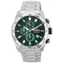 Festina Sports Chorongraph Stainless Steel Green Dial Quartz F20463-3 F204633 100M Men's Watch