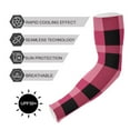 thumbnail image 5 of ALAZA Checkered Pink Grid Print UV Sun Protection Arm Sleeves UPF 50+ Compression Cooling Sleeve 1 Pair, 5 of 7