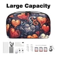 thumbnail image 3 of Hearts Battle USB Organizer Oxford Cloth Waterproof Electronic Gadget Storage Bag 5.9x9.44x3.14 in Hard Drive Case Portable Small Box Cell Phone Charger Cord Organizer, 3 of 6