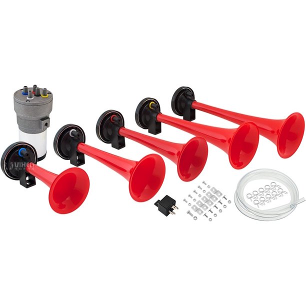 Vixen Horns LOUD 5/Five Trumpet Dixie Musical/Music Sound Air Horn with Compressor Full Complete