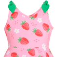 thumbnail image 3 of Sunny Fashion Girls Dress Pink Strawberry V-neck Sweet Summer Sleeveless Casual 4 Years, 3 of 5