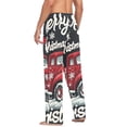 thumbnail image 6 of Christmas Card Snow Mens Cotton Pajama Pant Sleep and Lounge Bottons with Pockets, 6 of 7