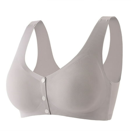 YHGFVOKJ Bras for Women Ultra Light Comfortable Soft Strap Lined Smoothing Bra T-Shirt No Underwire Seamless Underwear Strapless Bra Push Up Grey XL