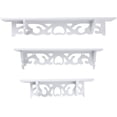 thumbnail image 1 of Rustic White Wood Wall-Mounted Shelves, 1 of 1