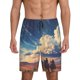 thumbnail image 1 of Balery Western Desert Cloud Cowboy Pantalones cortos de pijama de punto de algodón para hombre con cinturilla y bolsillos-Small, 1 of 6