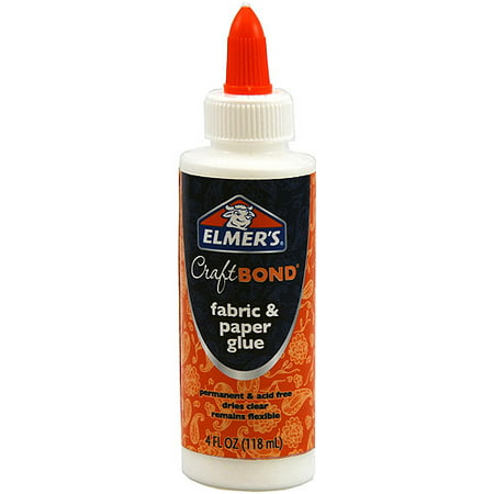 Elmer's Craft Bond Fabric and Paper Glue, 4 oz (Best Fabric Glue For Patches)