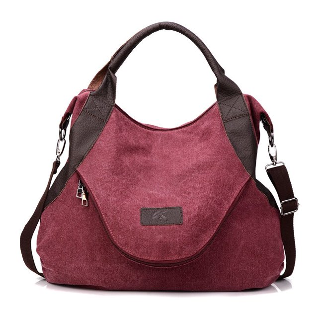 XINGMING-Bolso de mano informal de gran bolsillo para mujer, bolso de hombro, bolsos de lona con capacidad de cuero Fivean unisex