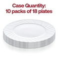 thumbnail image 4 of Smarty 7.5" White Classic Flair Disposable Plastic Salad Plates 180ct, 4 of 7