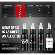 EXO BLACK 8-oz Xtreme Tattoo Ink Solid Dark Filling Shading Bold High Pigment Load
