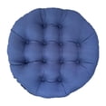 thumbnail image 1 of Cojín de exterior de 60 x 60 cm, cojines para sillas de jardín, cojines para sillas de mimbre con forma de huevo. Azul, 1 of 9