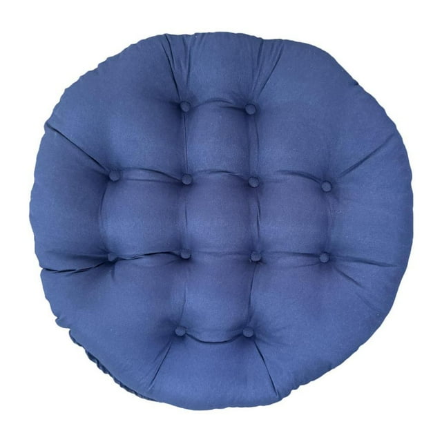 Cojín de asiento de 24 x 24 pulgadas, almohadillas para silla, cojín para asiento de patio para cesta colgante Azul