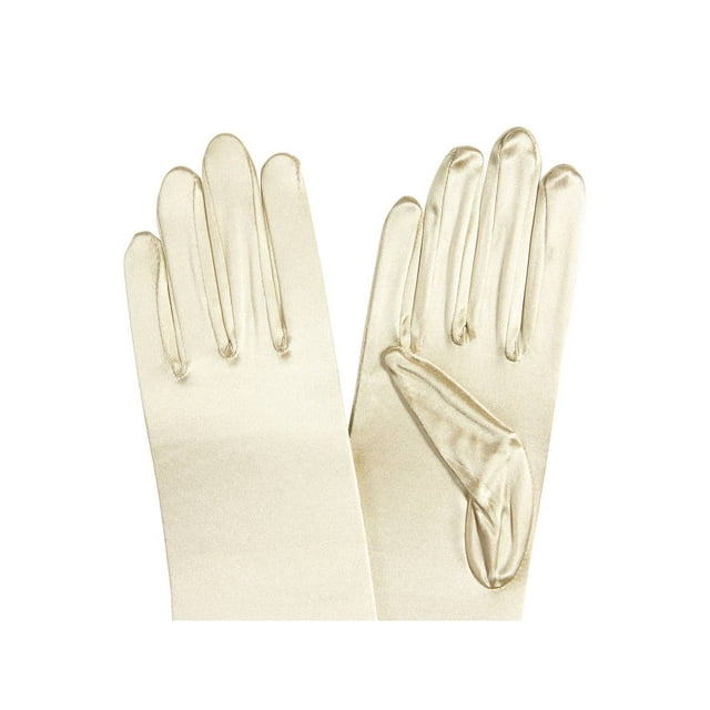 Gravity Threads Satin Opera Gloves Above the Elbow 14.7 inches Champagne
