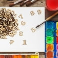 thumbnail image 1 of HEALEEP 100 Pcs Blank Wood Number Light Brown Educational Activities for Crafts, 1 of 6