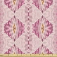 thumbnail image 1 of Pink Sofa Upholstery Fabric by the Yard, Geometric Ornament with Wavy Rhombus and Thin Lines in a Retro Style, Decorative Fabric for DIY & Home Accents, 1 Yard, Pink Pale Pink by Ambesonne, 1 of 4