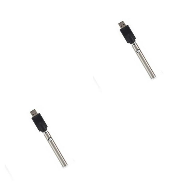Wosthever Juego de con botón en forma de bolígrafo Dispositivos de calor profesionales Accesorio de carga Ajuste de conexión USB Plata 2piezas