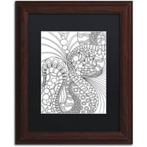 Trademark Fine Art "Mixed Coloring Book 46" Canvas Art by Kathy G. Ahrens, Black Matte, Wood Frame