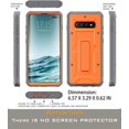 thumbnail image 2 of ArmadilloTek Vanguard Case Compatible with Samsung Galaxy S10+ Plus Military Grade Full-Body Rugged with Built-in Kickstand [Screenless Version] - Orange, 2 of 5