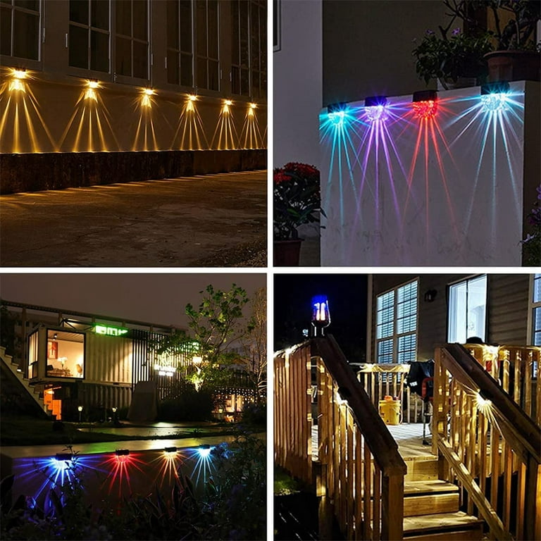 Lights for Garden, Waterproof Solar Lights Decoration, 2 PCS Solar Garden Lights for Patio, Garden Steps, Solar Light with 2 Modes, Warm White/Colour Changing - Walmart.com