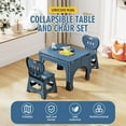 thumbnail image 2 of UNICOO® Children's Collapsible Multifunction Table and Chair Set, Children's Art Craft Study Activity Table, Picnic Table and Entertainment Table (Blue), 2 of 8