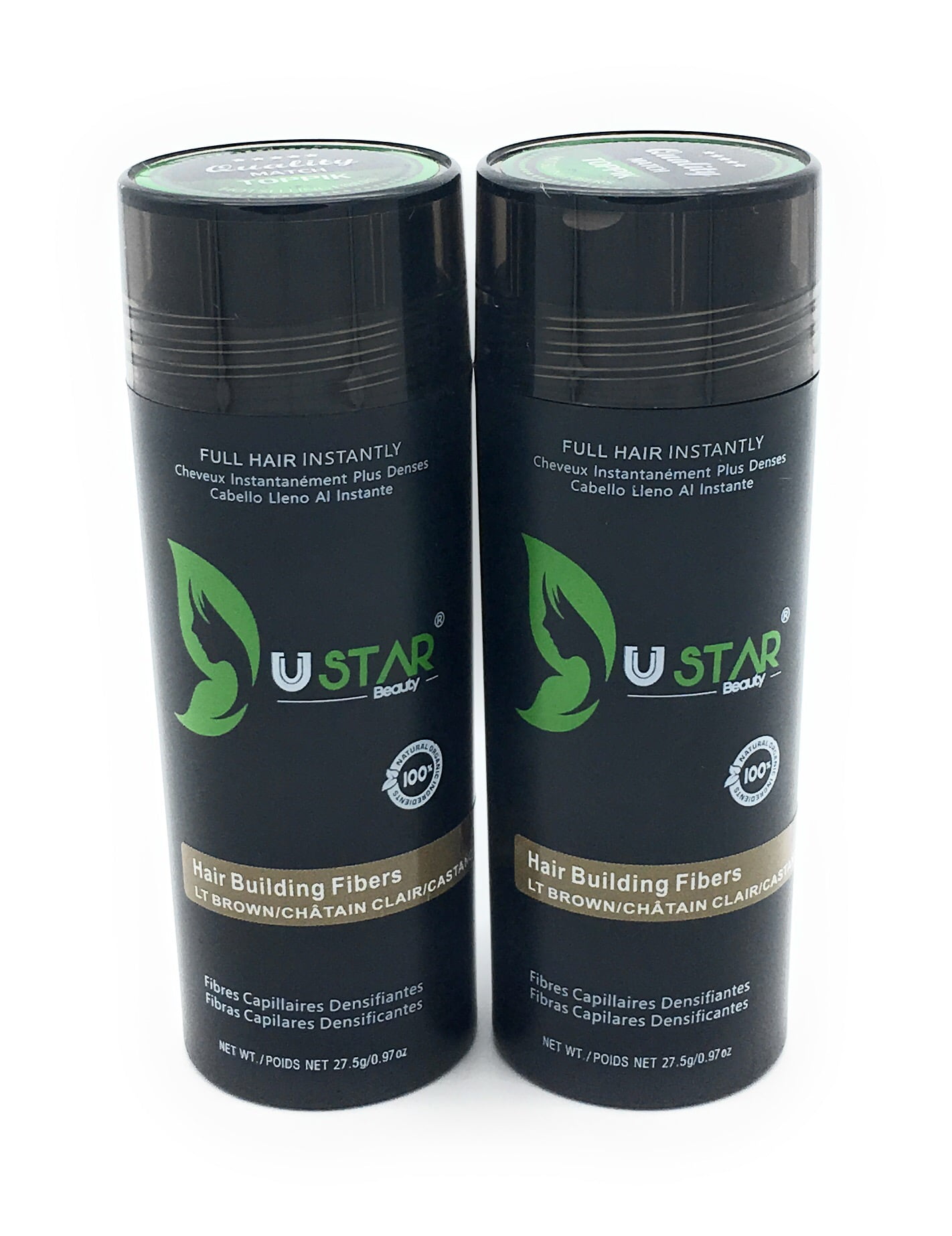 USTAR Hair Building Fibers Light Brown .97oz 2 pack deals