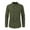 189#Green, variant on Mens Casual Button Down Shirts Long Sleeve Chambray Shirts Casual Solid Color Shirt Half Cover Button Collarless Top Wrinkle Free Shirt
