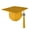 Gold, variant on Adult Unisex Matte Graduation Cap with Matching Bling Charm Tassel, White
