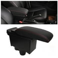 thumbnail image 1 of Armrest Box, Auto Interior Parts Artificial Leather Double Layer Scratch Resistance Car Console Organizer Black  For Duster 2019-2022, 1 of 8