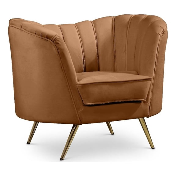 Meridian Furniture Margo Saddle Velvet Chair