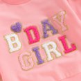 thumbnail image 6 of Okbabeha Toddler Baby Girl Birthday Outfit Embroidery Sweatshirt Crewneck Long Sleeve Pullover Shirt Spring Fall Clothes, 6 of 7