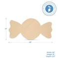 thumbnail image 5 of Candy Cutout 9-inch x 18-inch, Pack of 1 Unfinished Christmas Wooden Sign for DIY Painting Party and Wooden Decor, by Woodpeckers, 5 of 7