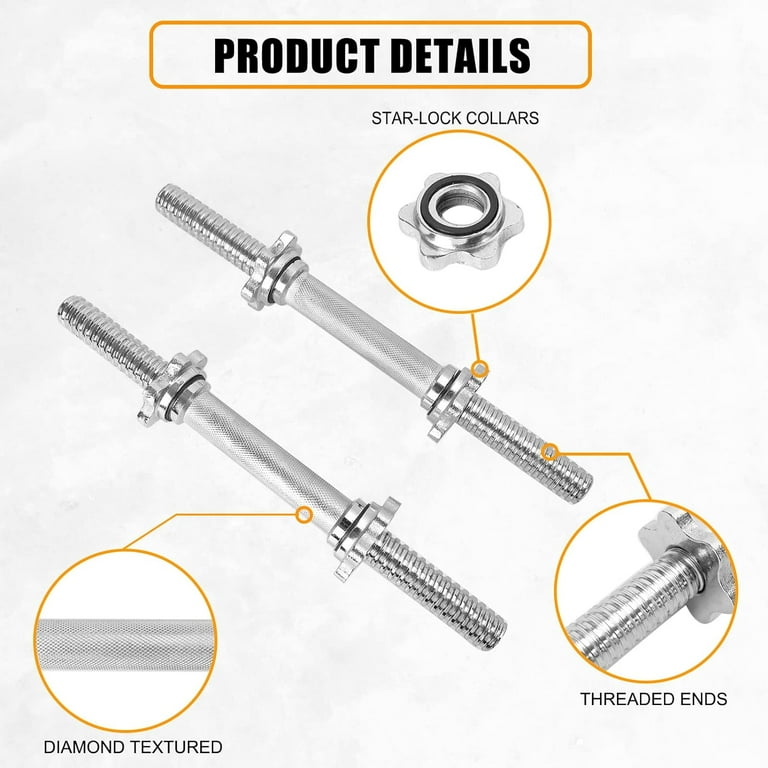 Dumbell Bar Adjustable Dumbbell A2ZCare Threaded S/ Bar Handles - Fit Dumbbell Handle