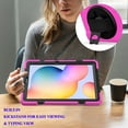 thumbnail image 6 of KIQ Shield Series Galaxy S6 Lite Case , Heavy Duty Tablet Shockproof Rugged Cover W/Stand Shoulder Strap for Samsung Galaxy Tab S6 Lite Case 10.4-inch 2022/2020 P610/P613/P615/P619 [Hot Pink], 6 of 8